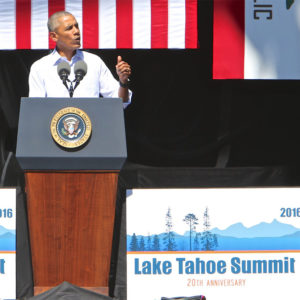 President Obama at the 2016 Lake Tahoe Summit.