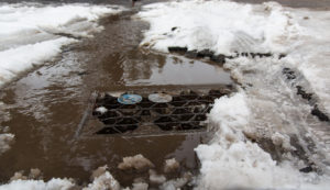 Polluted stormwater headed for Lake Tahoe.