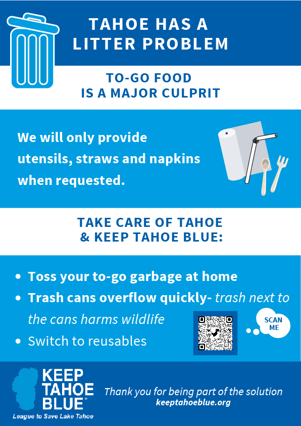 To-Go Litter Flyer - Keep Tahoe Blue