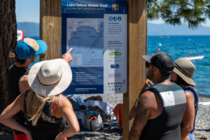 Tahoe water trail sign