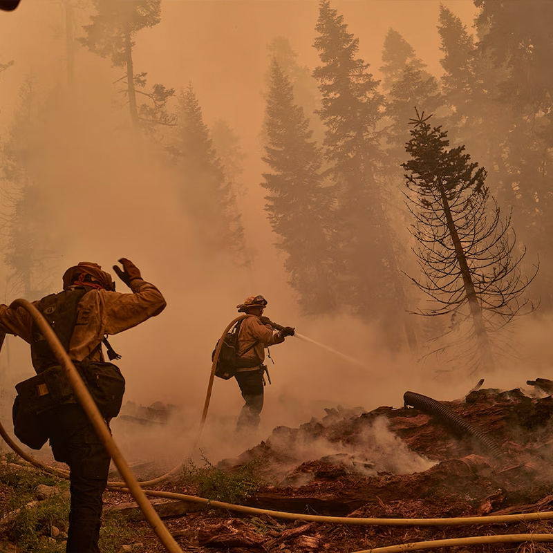 California wildfires in action