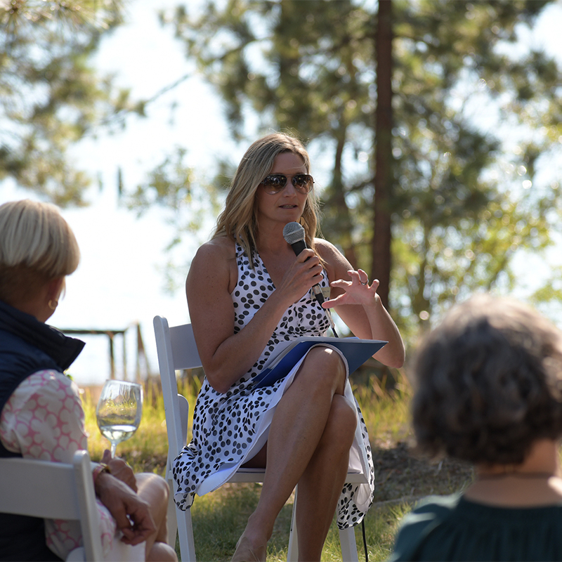 Darcie Speaking at an event