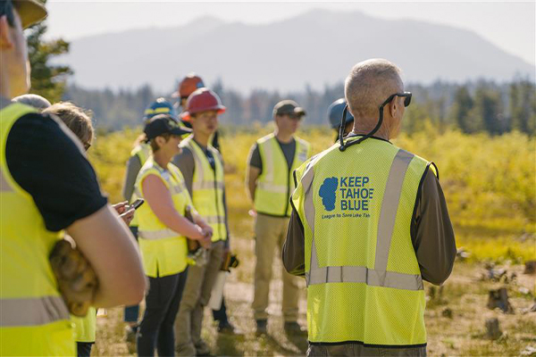 Volunteers participating in a clean up event.