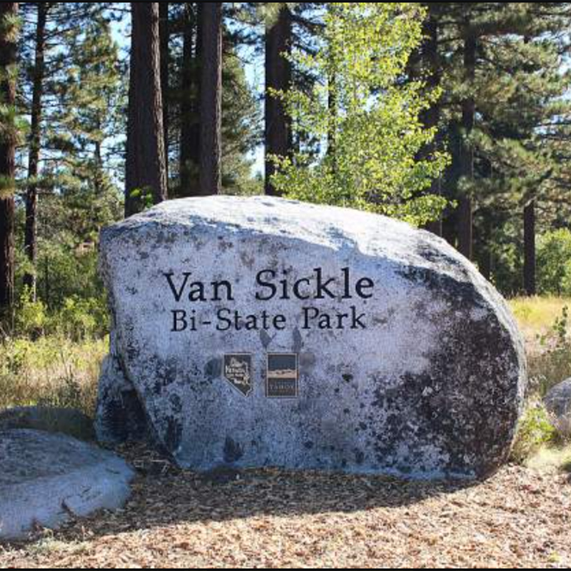 Van Sickle Park sign rock